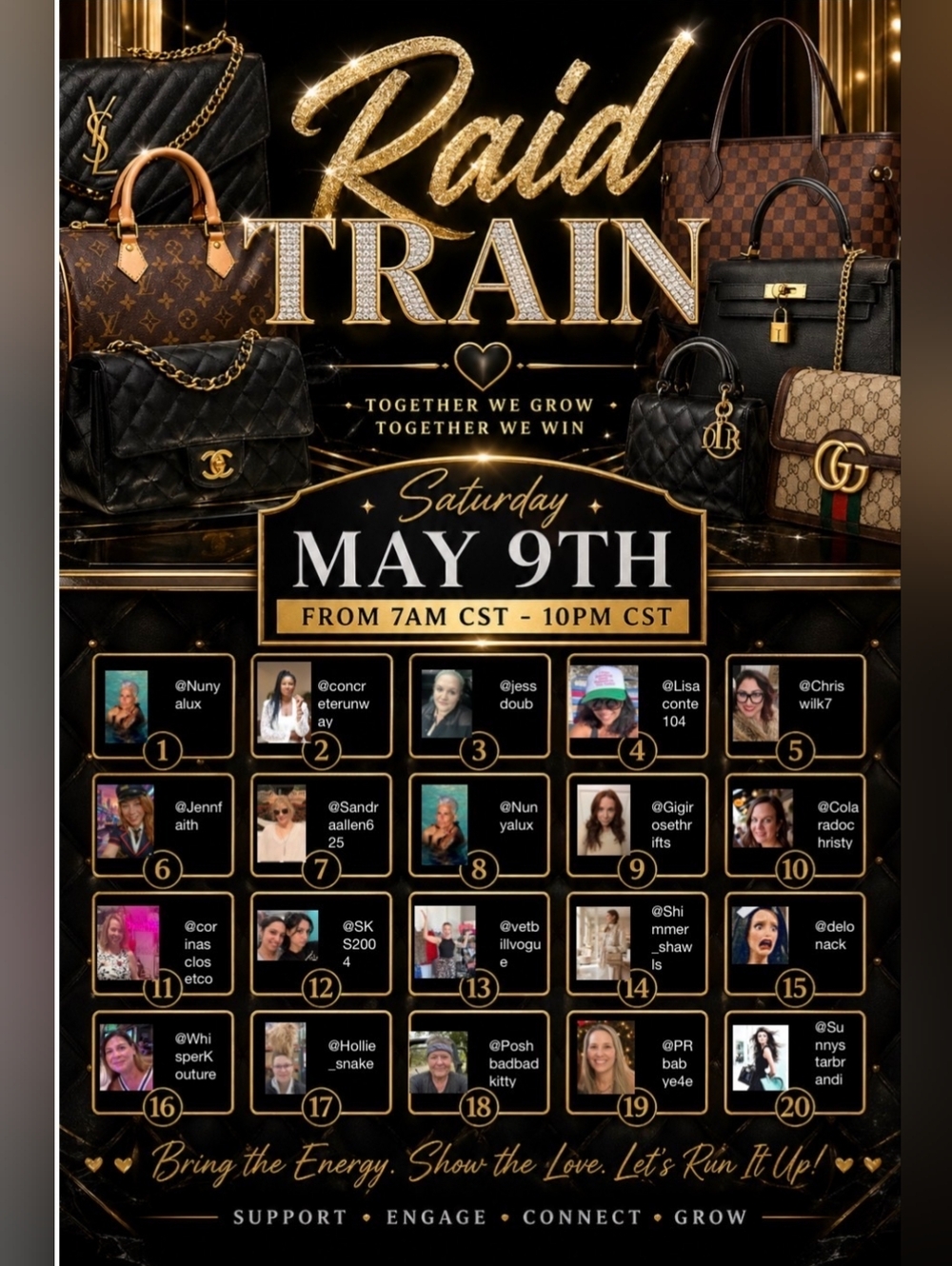 Join Us Saturday May 9th For The Raid Train In On At 8am Pst💚💚💚